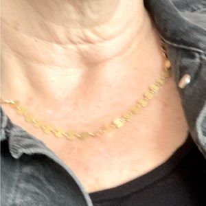 Madewell gold necklace with extender- great layering piece!